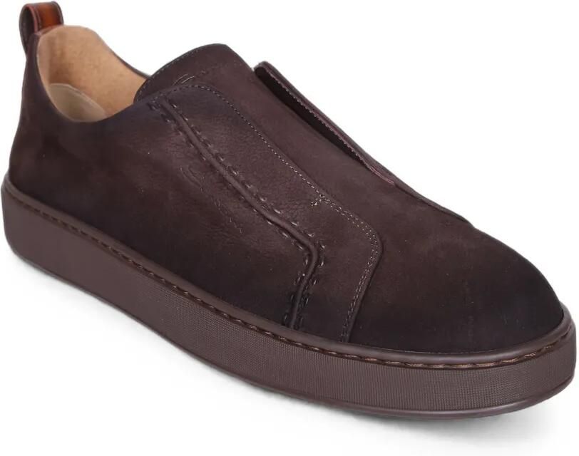 Santoni slip-on leather sneakers Bruin - Foto 3