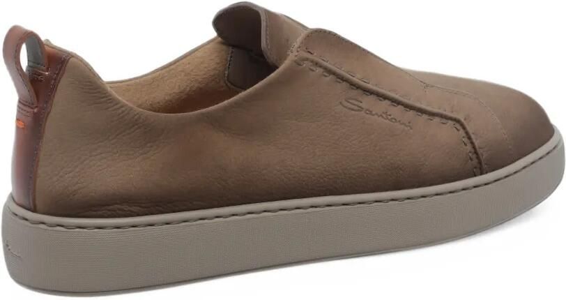 Santoni slip-on leather sneakers Bruin - Foto 4