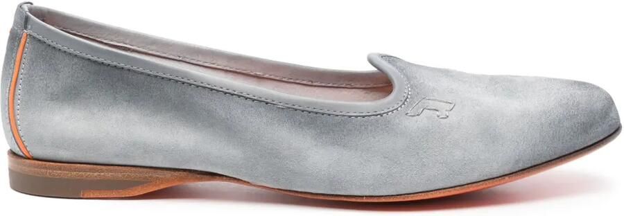 Santoni Slippers met geborduurd logo Blauw