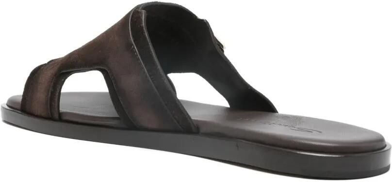 Santoni Slippers met gespdetail Bruin - Foto 3