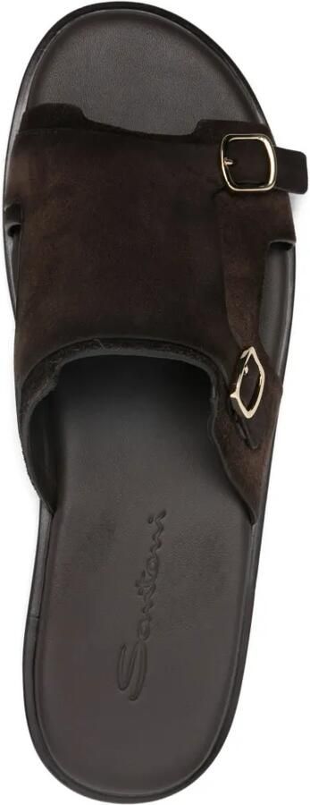 Santoni Slippers met gespdetail Bruin - Foto 2