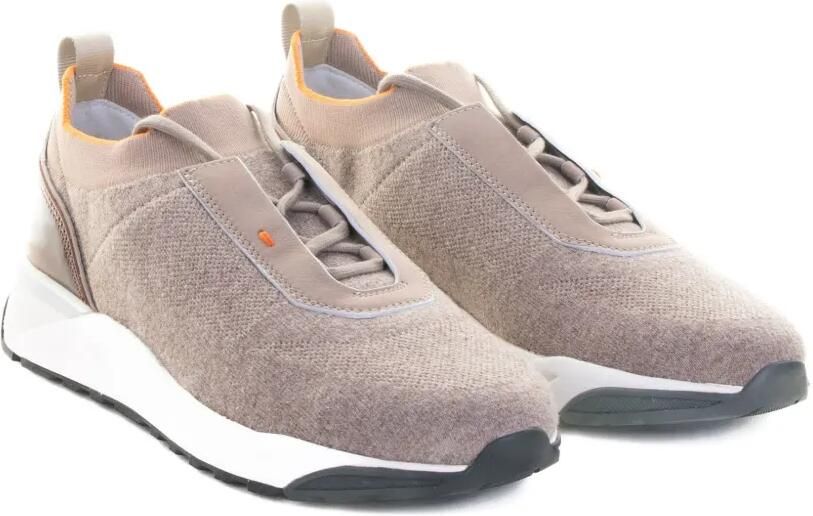 Santoni Sneakers met gebreid vlak Beige