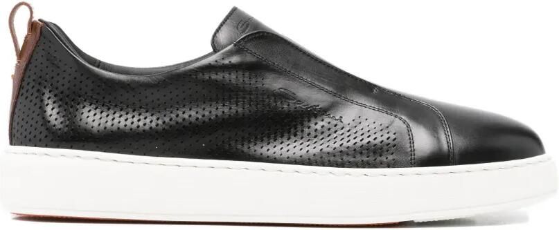 Santoni Sneakers met geperforeerd detail Zwart