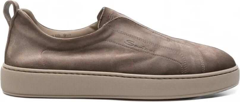 Santoni Sneakers met logo-reliëf Beige
