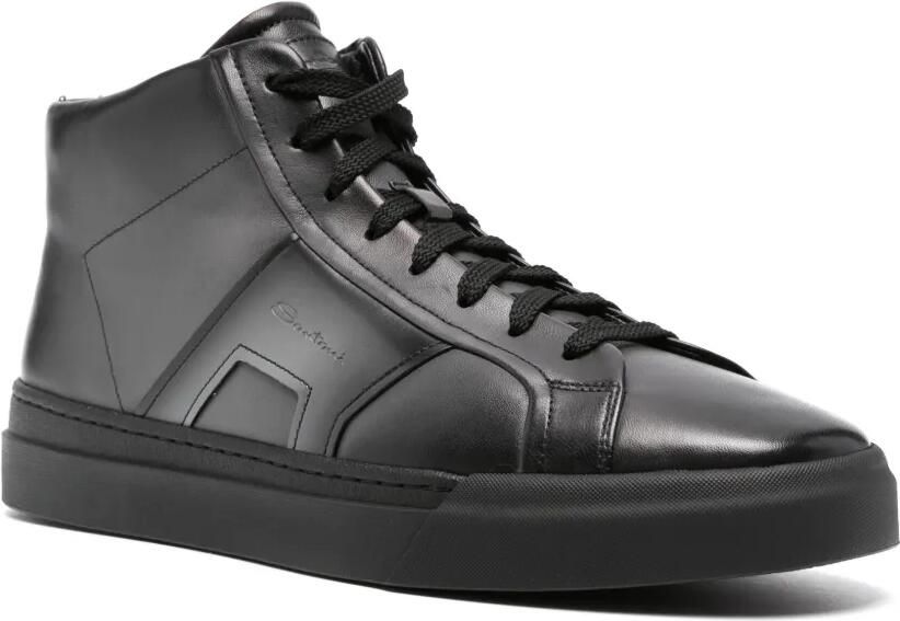 Santoni Sneakers met logo-reliëf Grijs