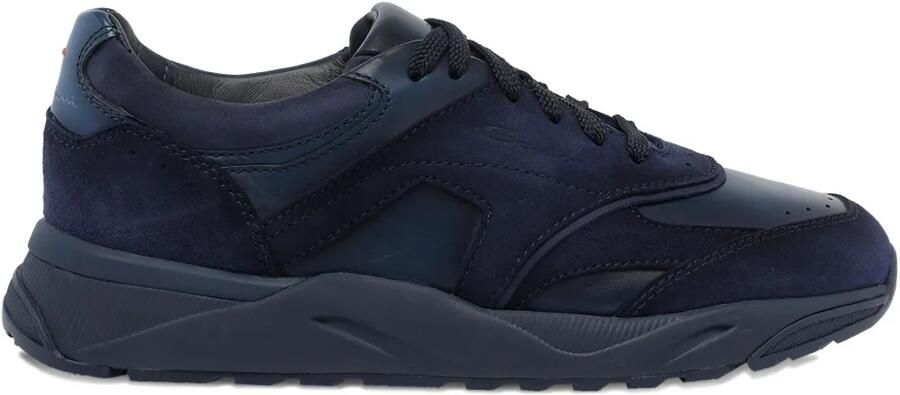 Santoni Sneakers met suède vlakken Blauw