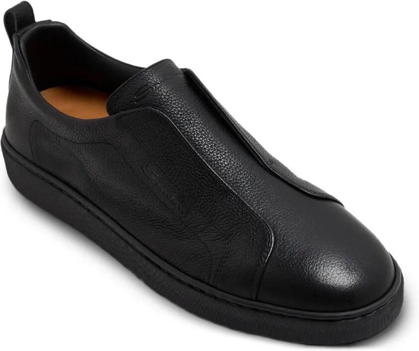 Santoni Sneakers van bewerkt leer Zwart - Foto 3