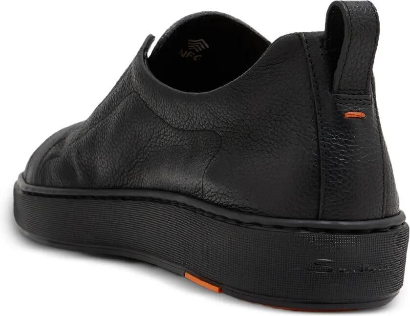 Santoni Sneakers van bewerkt leer Zwart - Foto 4