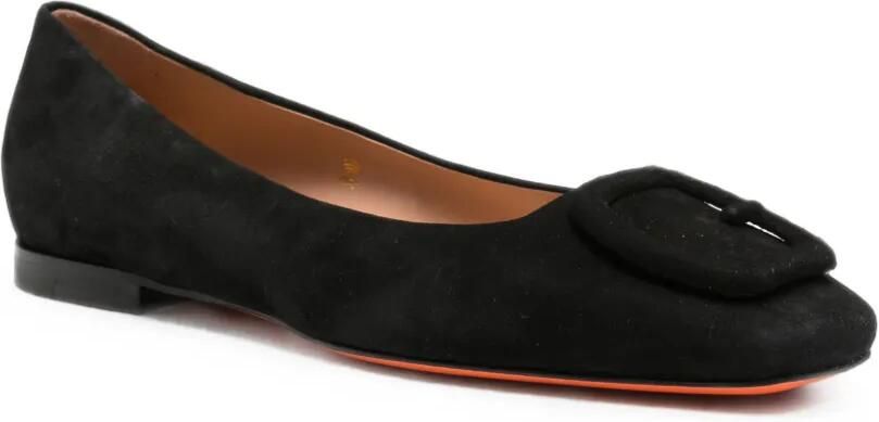 Santoni Ballerina's met vierkante neus Zwart - Foto 2