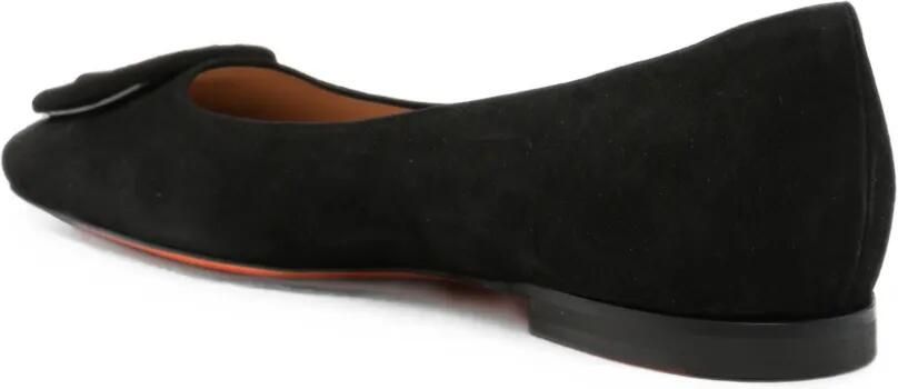 Santoni Ballerina's met vierkante neus Zwart - Foto 3
