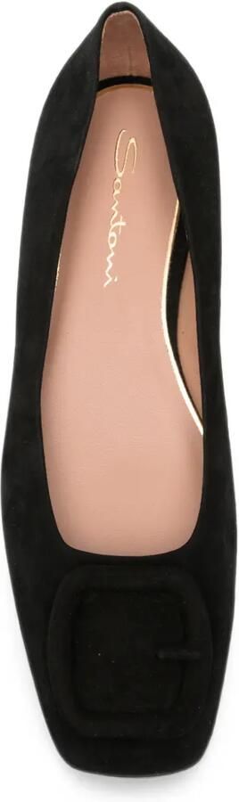 Santoni Ballerina's met vierkante neus Zwart - Foto 4
