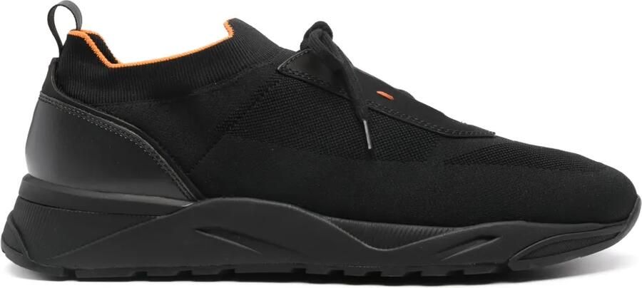 Santoni Stretch gebreide sneakers Zwart