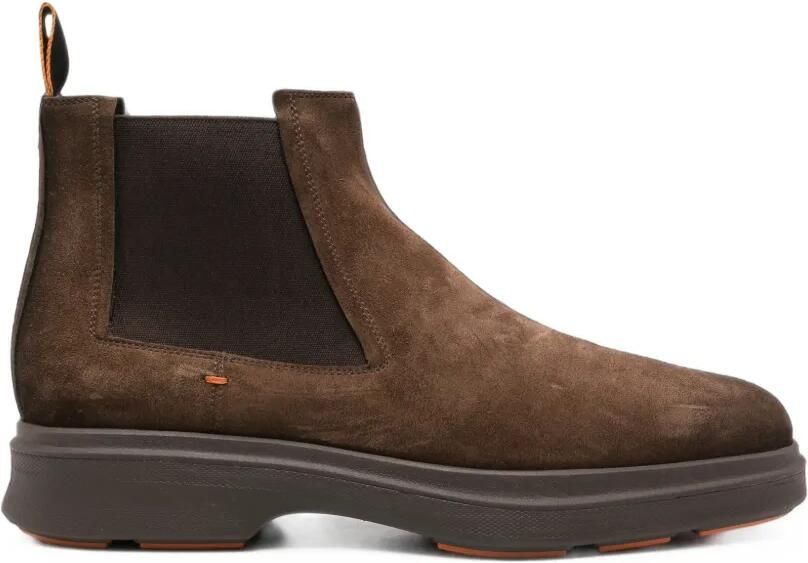 Santoni Suède Chelsea laarzen Bruin