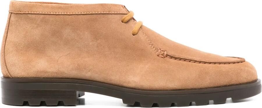 Santoni Suède derby schoenen Beige
