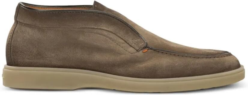 Santoni Suède desert boots Bruin
