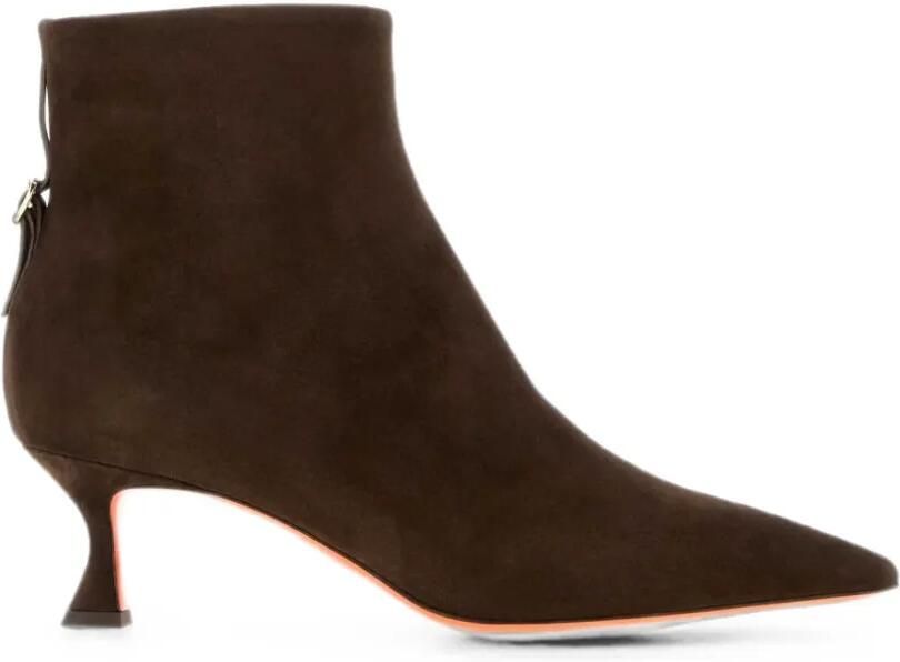 Santoni Suède enkellaarzen Bruin
