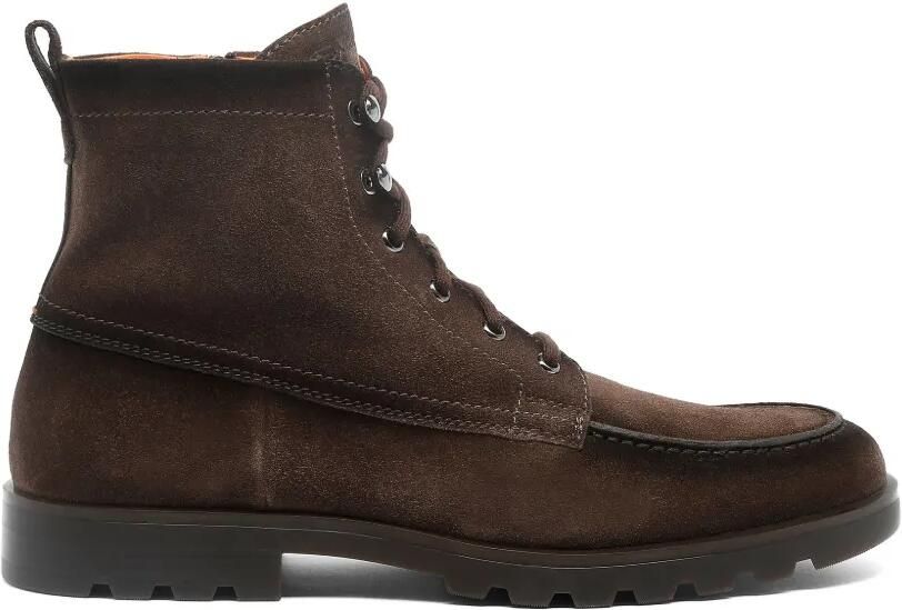 Santoni Suède enkellaarzen Bruin