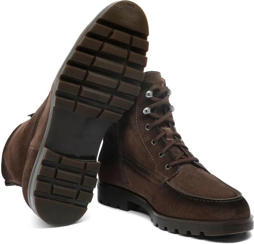Santoni Suède enkellaarzen Bruin - Foto 2