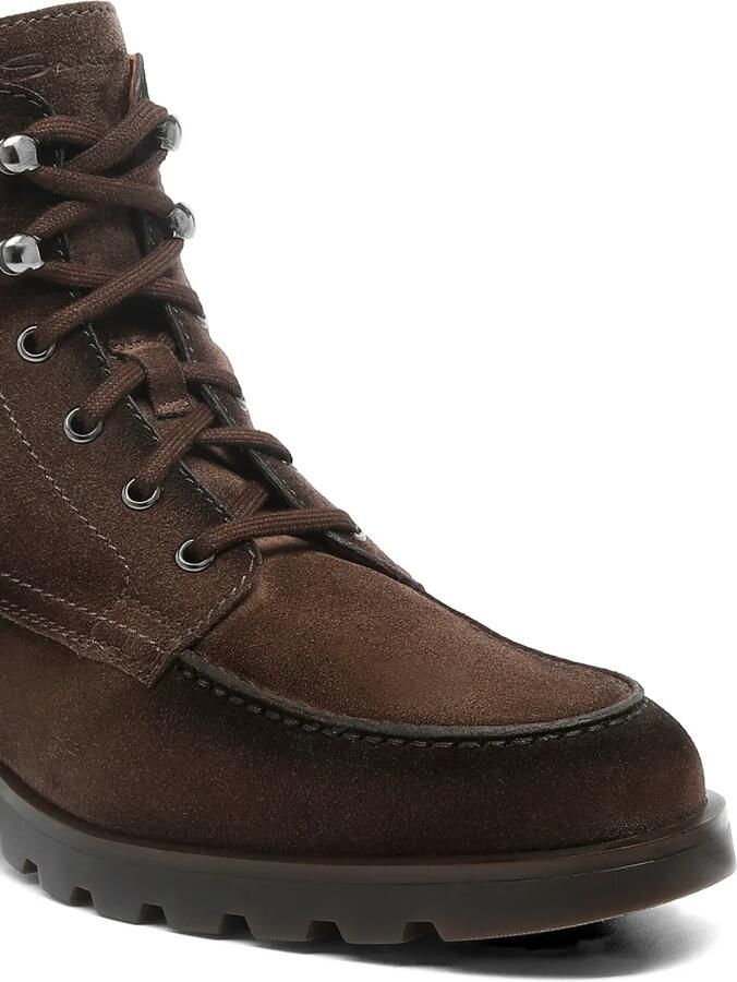 Santoni Suède enkellaarzen Bruin - Foto 3