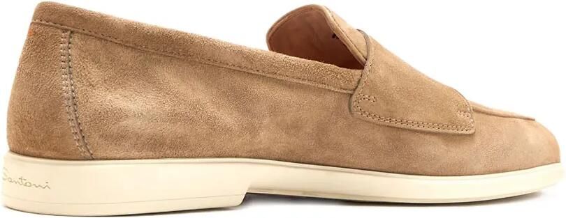 Santoni Suède gespschoenen Beige