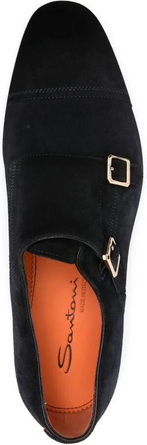 Santoni Suède gespschoenen Blauw - Foto 4