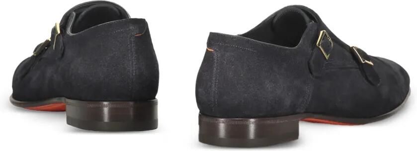 Santoni Suède gespschoenen Blauw - Foto 2