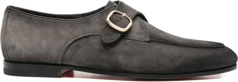 Santoni Suède gespschoenen Grijs