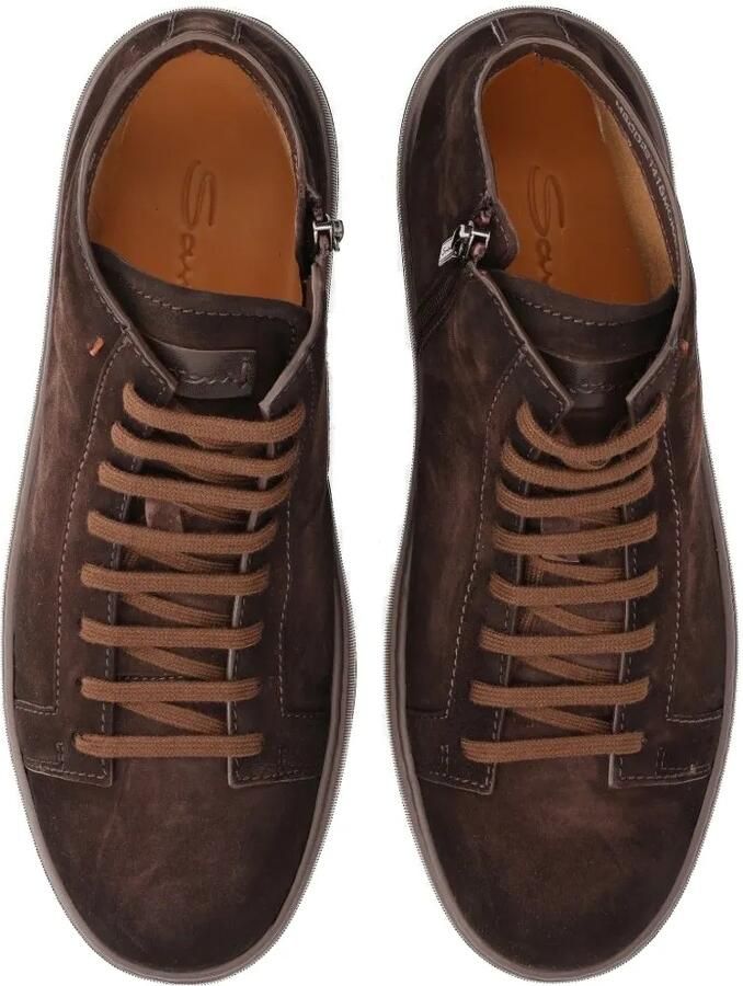 Santoni Suède sneakers Bruin - Foto 2