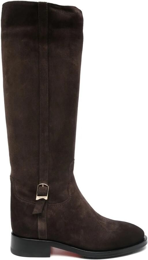 Santoni Suède laarzen Bruin