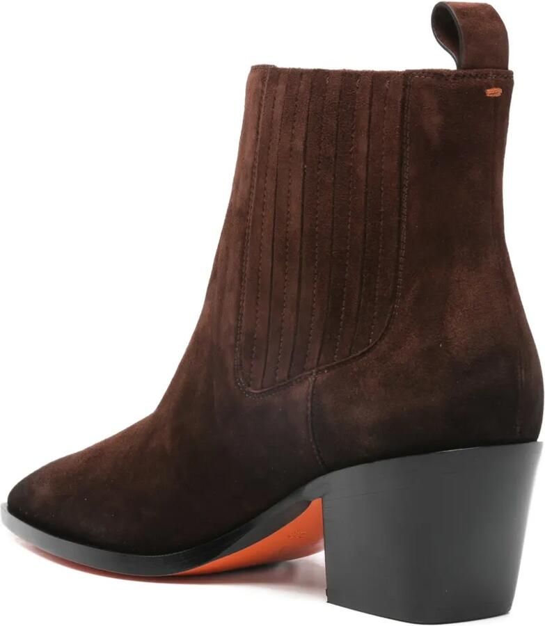 Santoni Suède laarzen met puntige neus Bruin - Foto 2