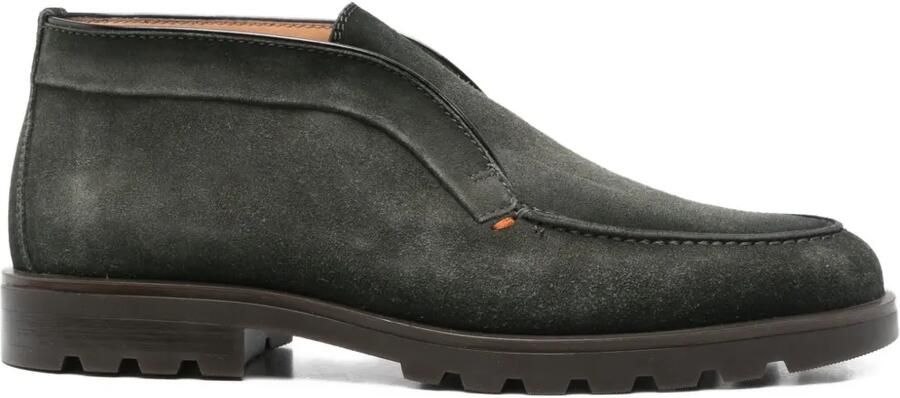 Santoni Suède leren slip-on laarzen V49 GREEN