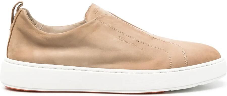 Santoni Suède loafers Beige