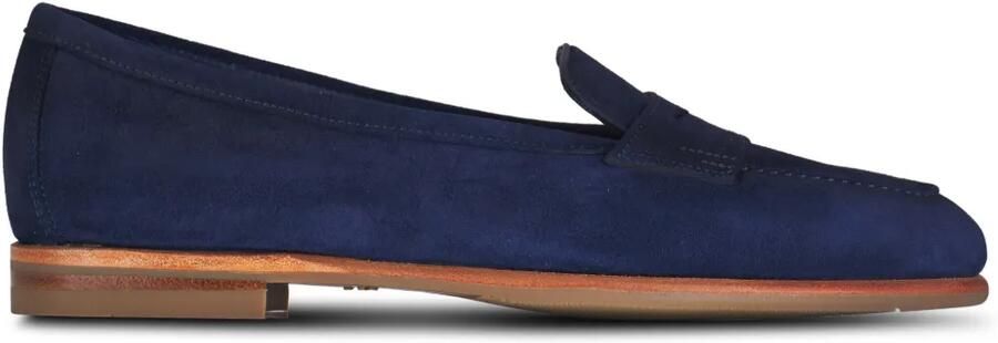 Santoni Suède loafers Blauw