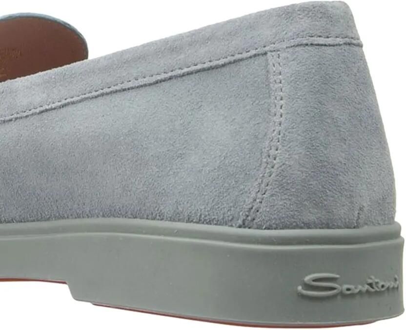 Santoni Suède loafers Blauw