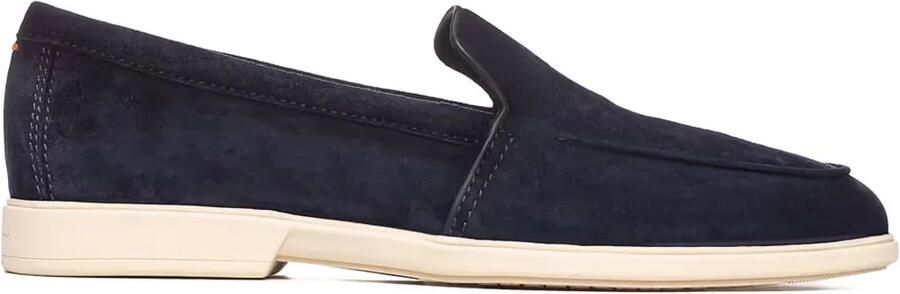 Santoni Suède loafers Blauw