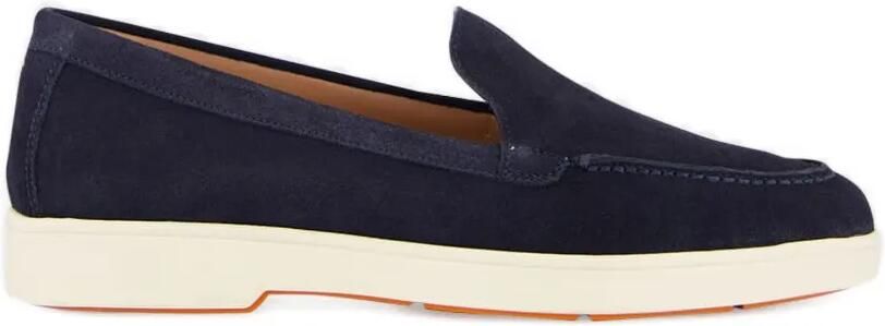 Santoni Suède loafers Blauw