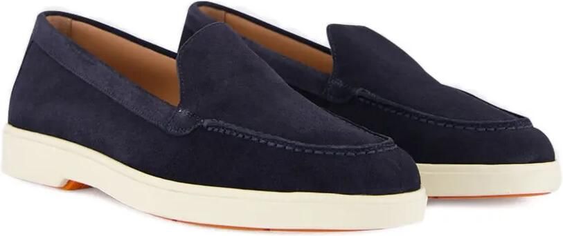 Santoni Suède loafers Blauw - Foto 5
