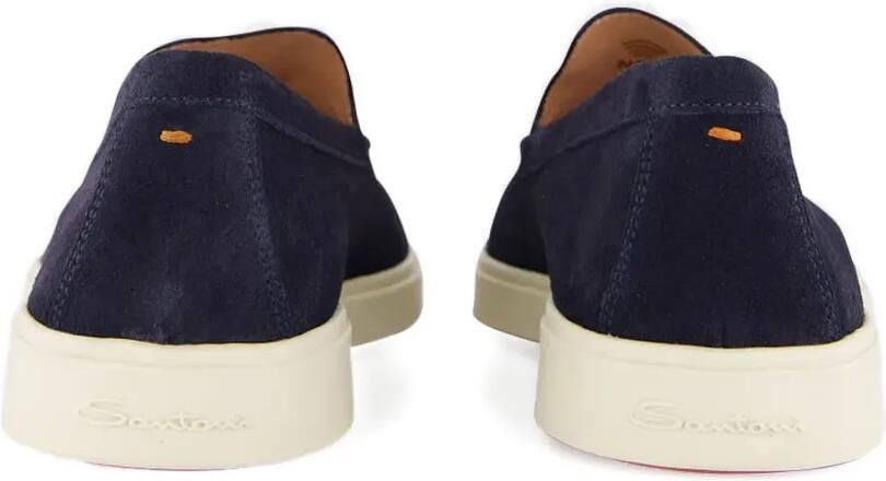 Santoni Suède loafers Blauw - Foto 3