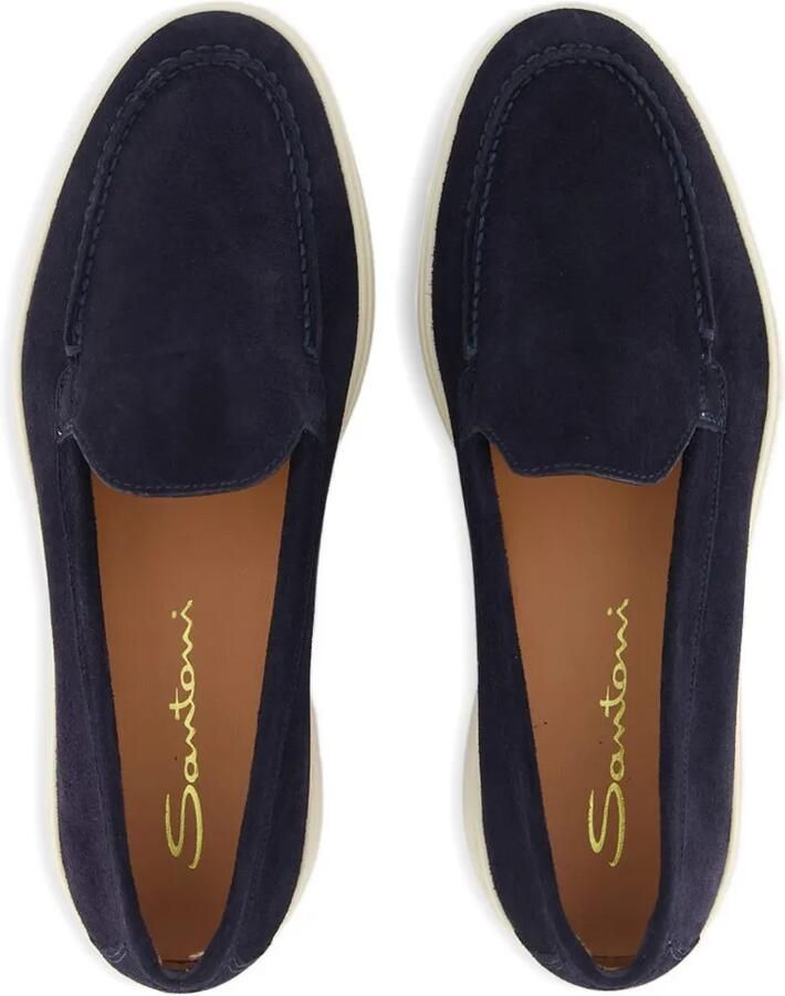 Santoni Suède loafers Blauw - Foto 2