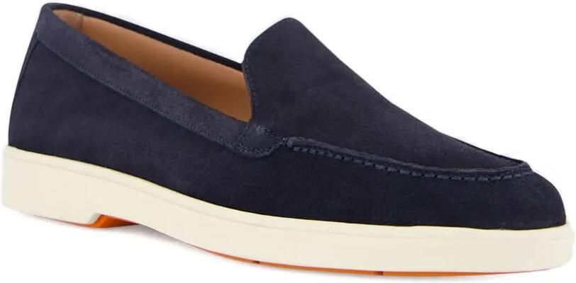 Santoni Suède loafers Blauw - Foto 4