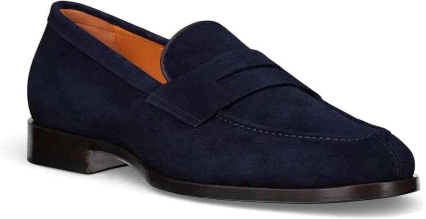 Santoni Suède loafers Blauw - Foto 4