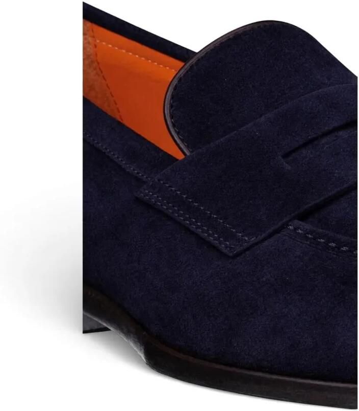 Santoni Suède loafers Blauw - Foto 2
