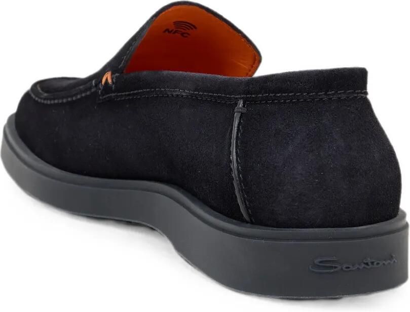 Santoni Suède loafers Blauw - Foto 4