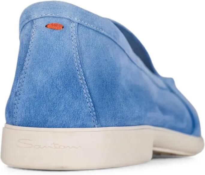 Santoni Suède loafers Blauw - Foto 4