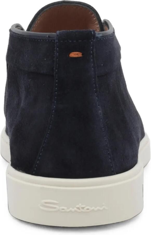 Santoni Suède loafers Blauw