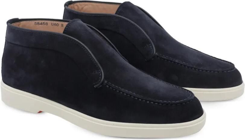 Santoni Suède loafers Blauw - Foto 3