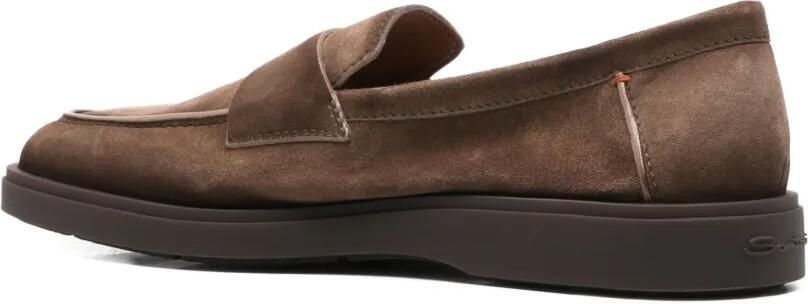 Santoni Suède loafers Bruin - Foto 3