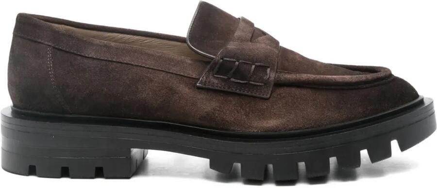 Santoni Suède loafers Bruin