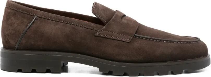 Santoni Suède loafers Bruin