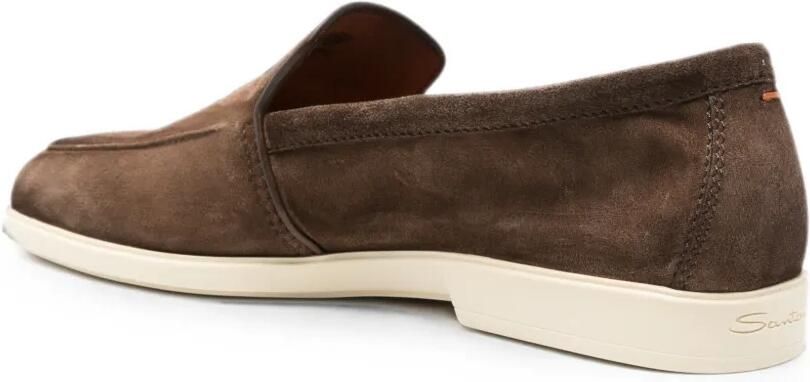 Santoni Suède loafers Bruin - Foto 3